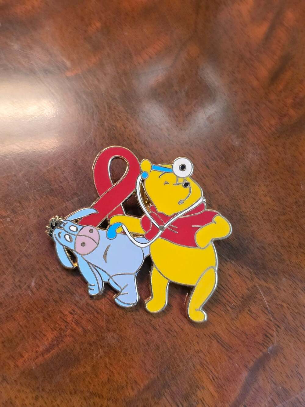 Winnie the Pooh and Eeyore Medical Awareness Ribbon Limited Edition Enamel Pin